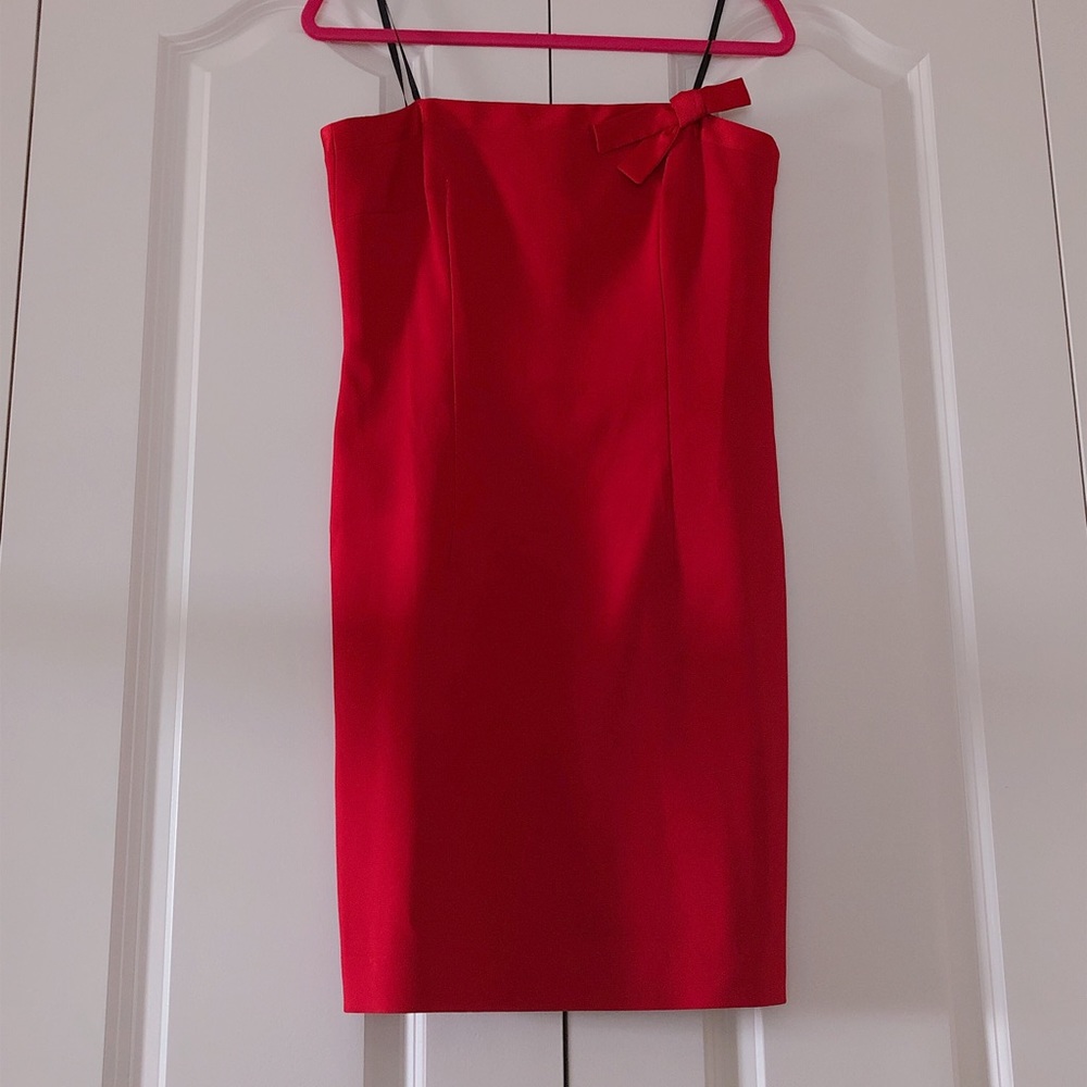 Red mini cocktail dress